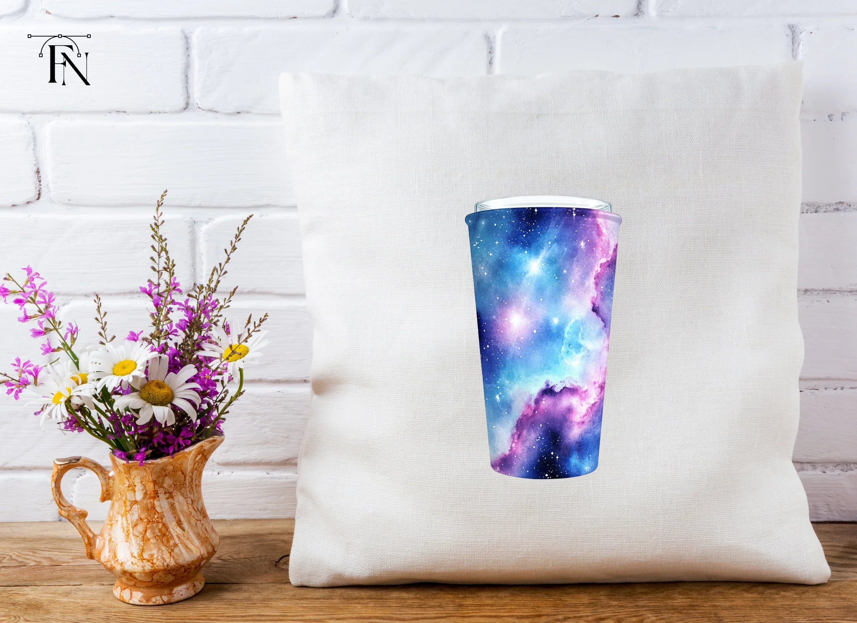 Pastel Galaxy Tumbler Clipart Bundle