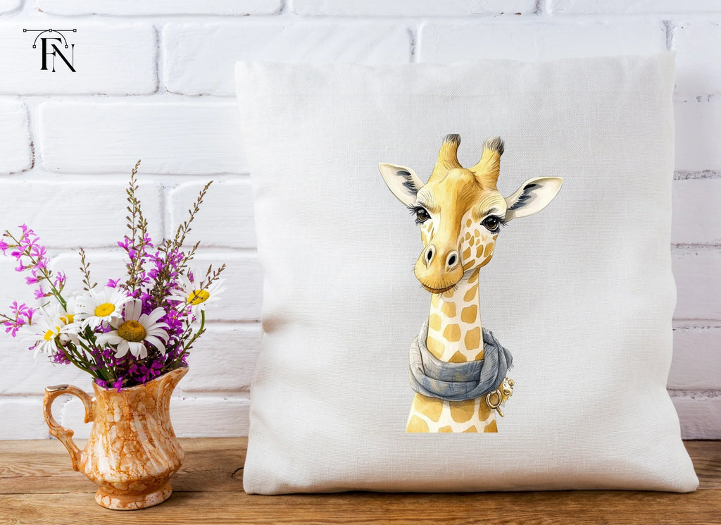 Cute Giraffe with Scarf Clipart Bundle