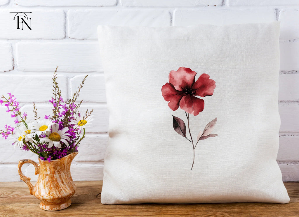 Deep Red Botanical Clipart Bundle