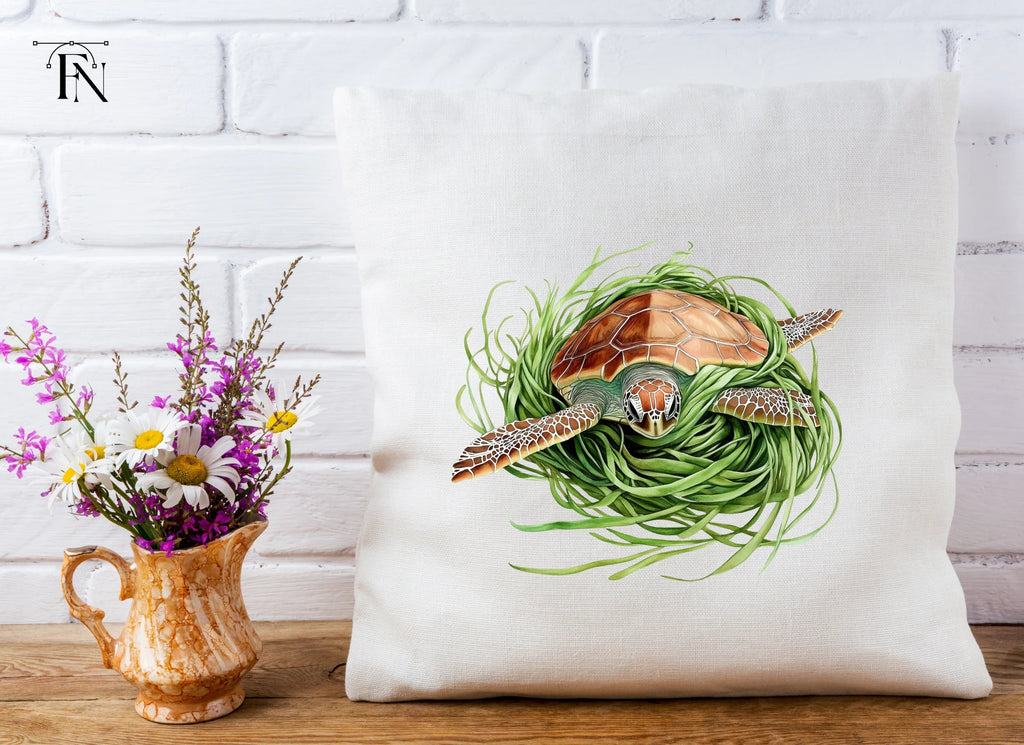 Sea Turtle in Seagrass Clipart Bundle