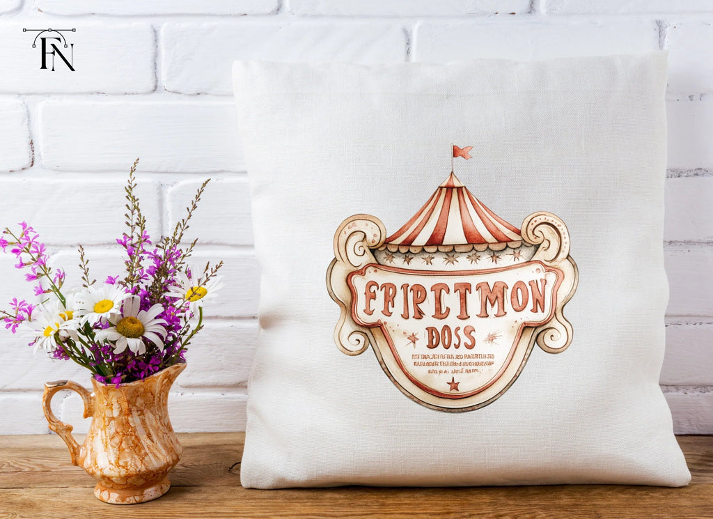Retro Circus Tent Sign Clipart Bundle