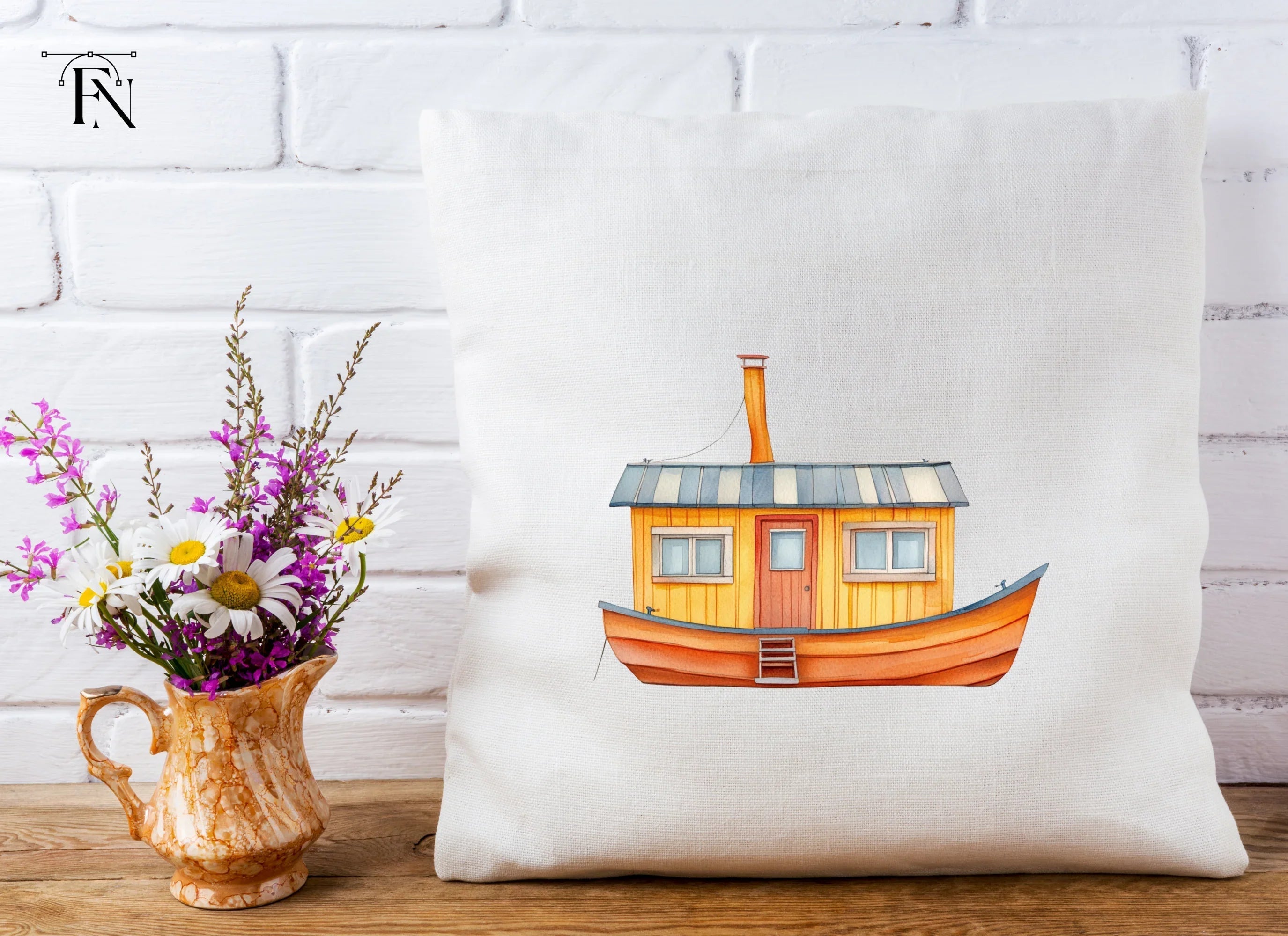 Charming Houseboat Clipart Bundle