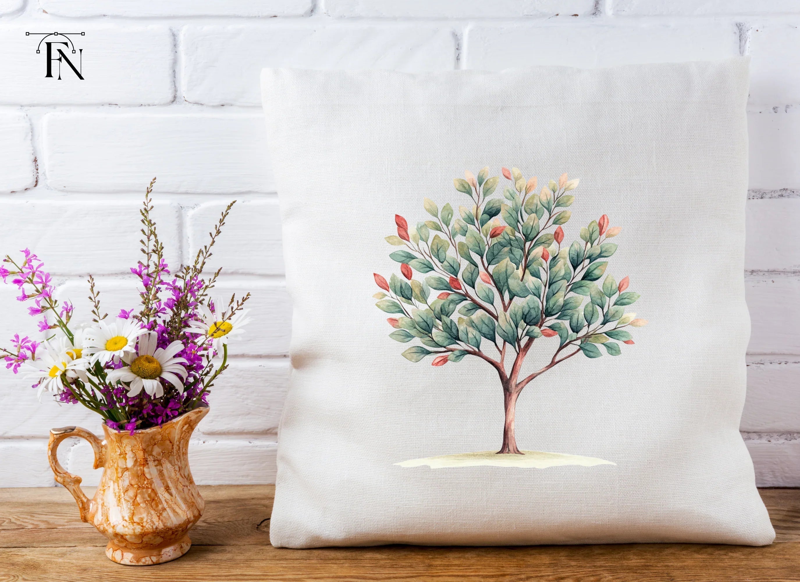 Green Tree Illustration Clipart Bundle