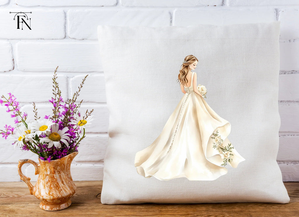 Beautiful Bride with Bouquet Clipart Bundle