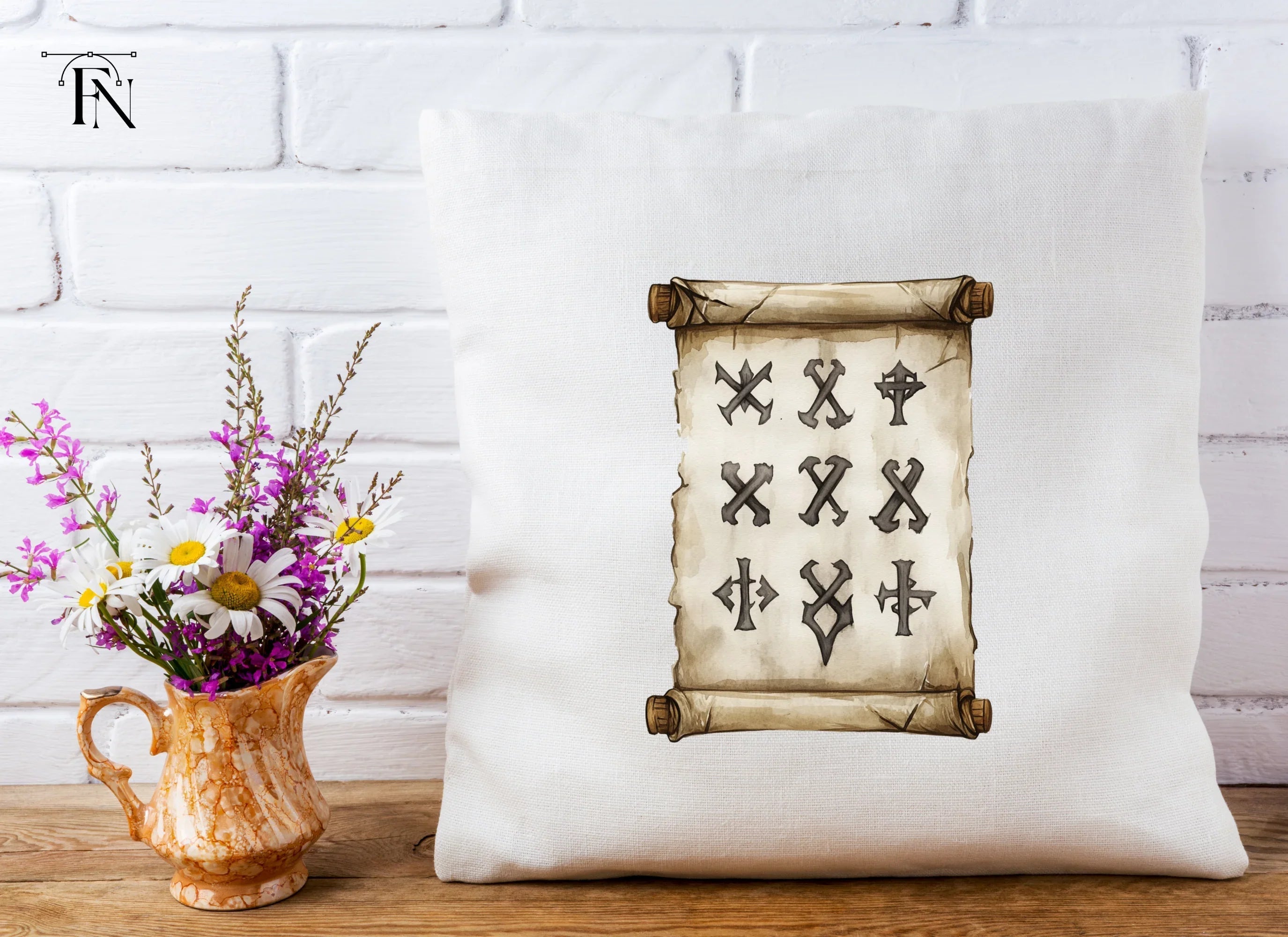 Ancient Scroll Mysterious Symbols Clipart Bundle