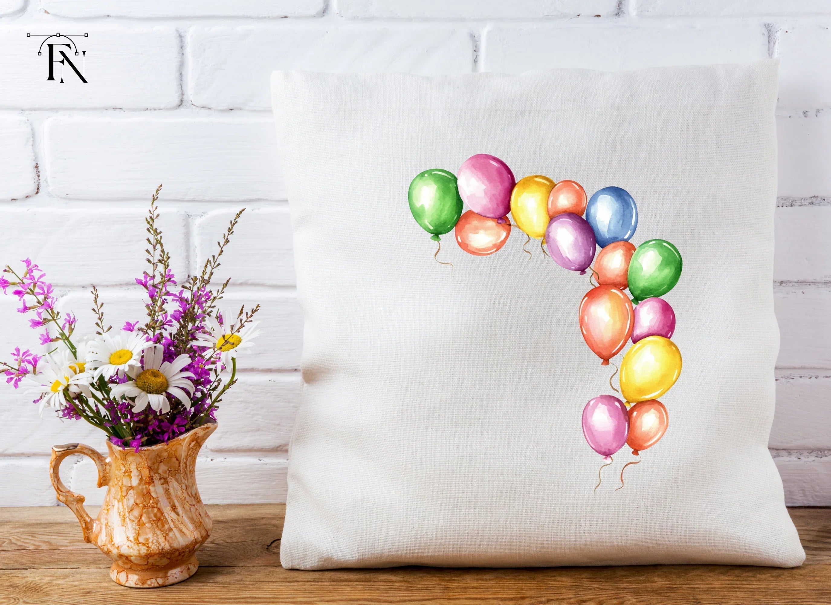 Colorful Balloon Arch Clipart Bundle