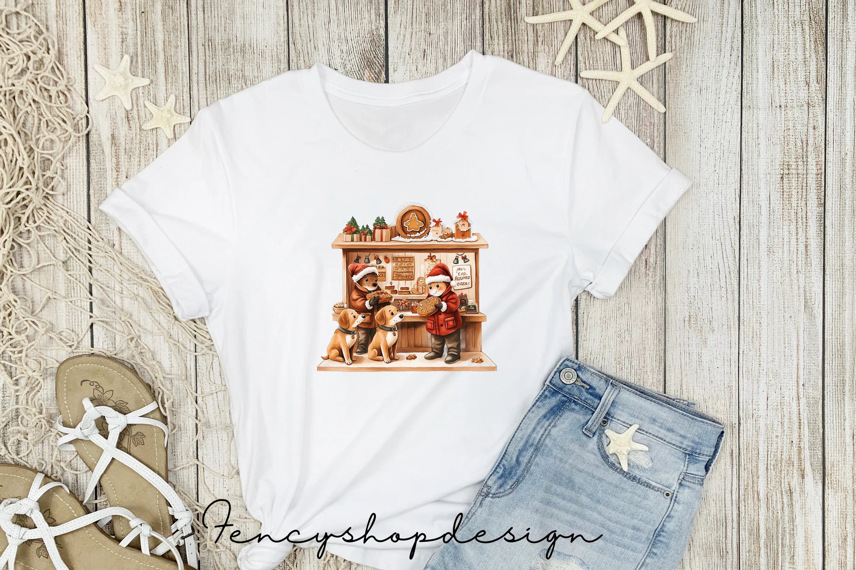 Christmas Dogs and Bakery Clipart Bundle