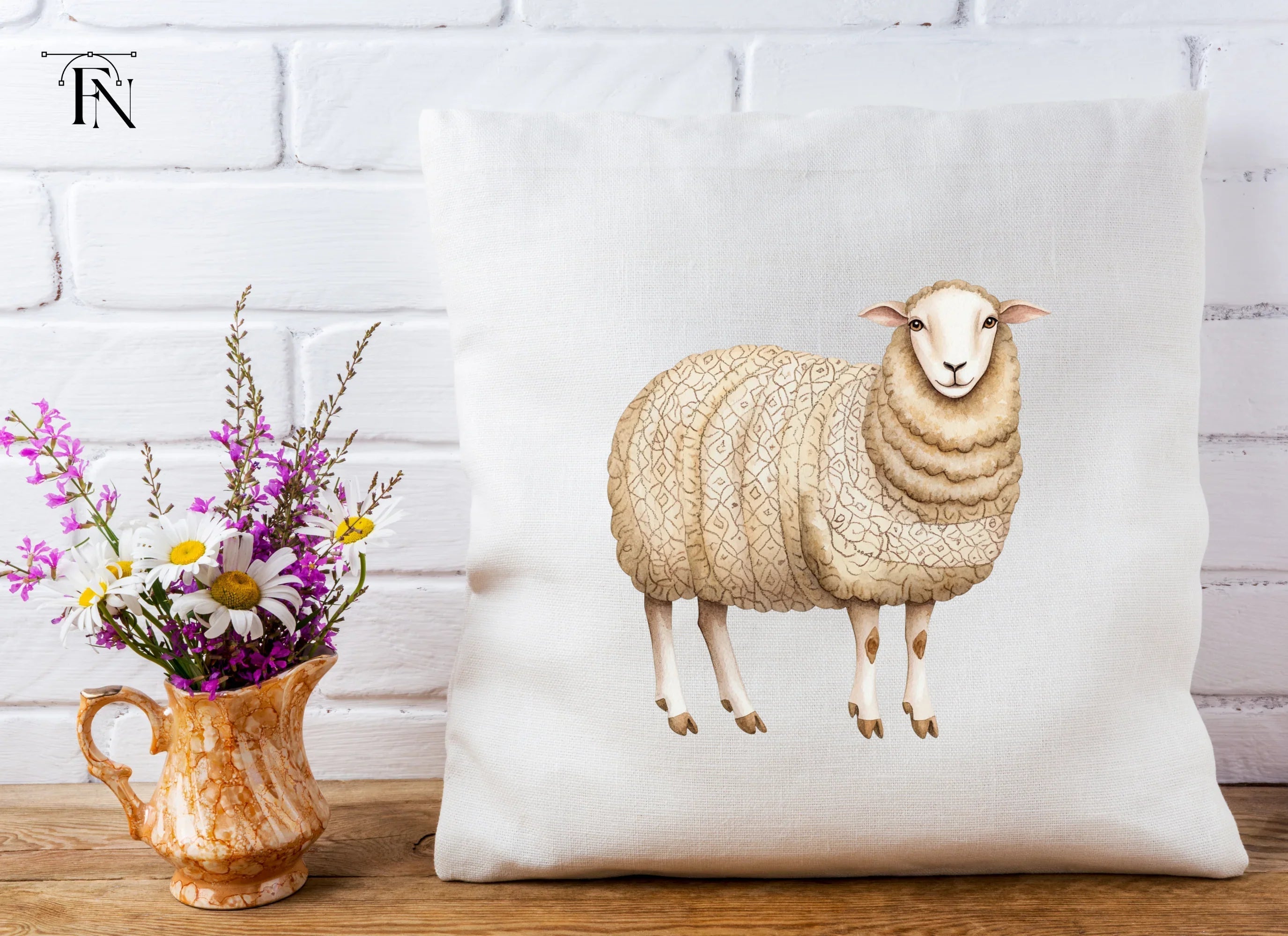 Natural Wool Sheep Clipart Bundle