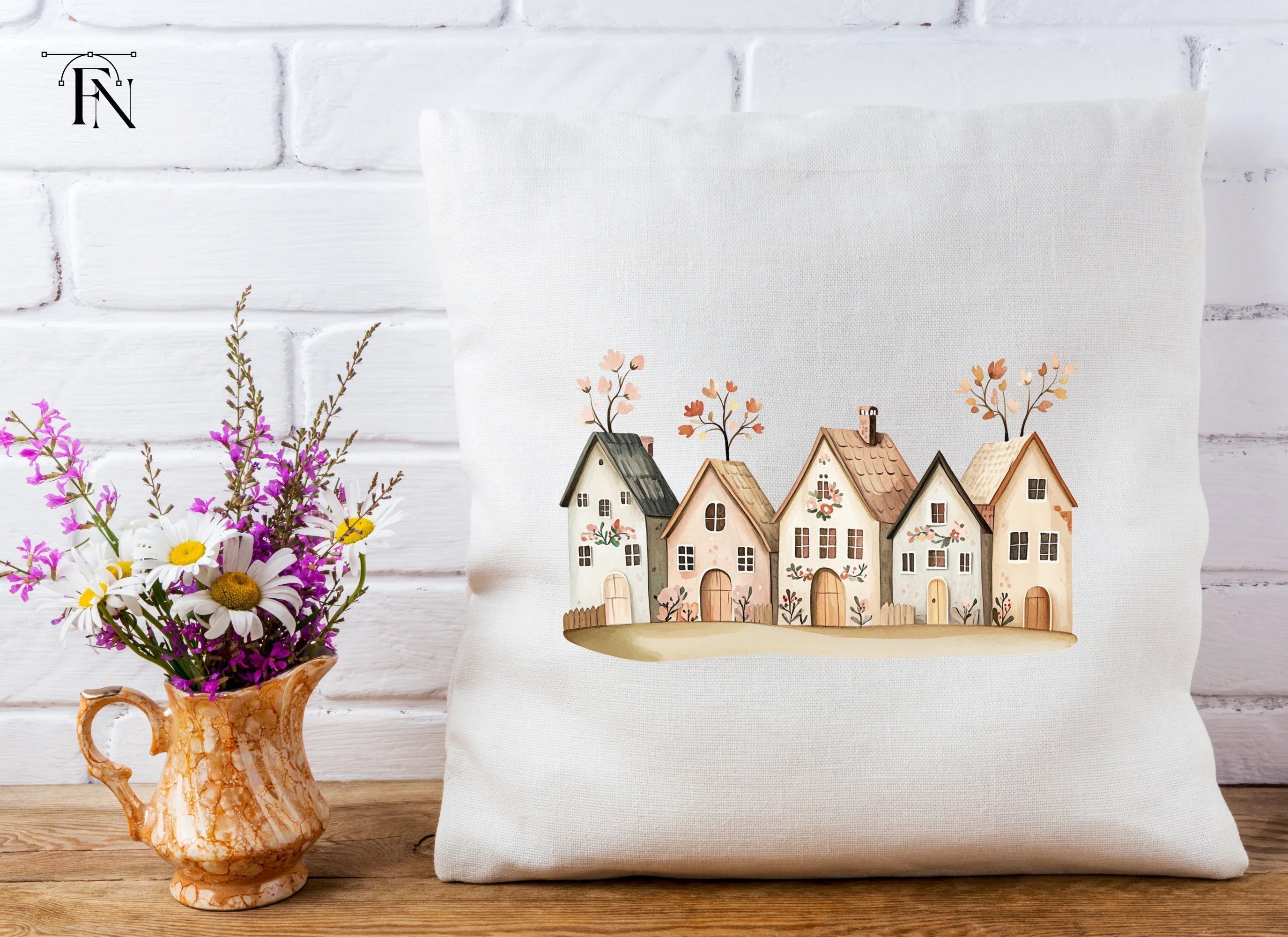 Cozy Village Houses Clipart Bundle