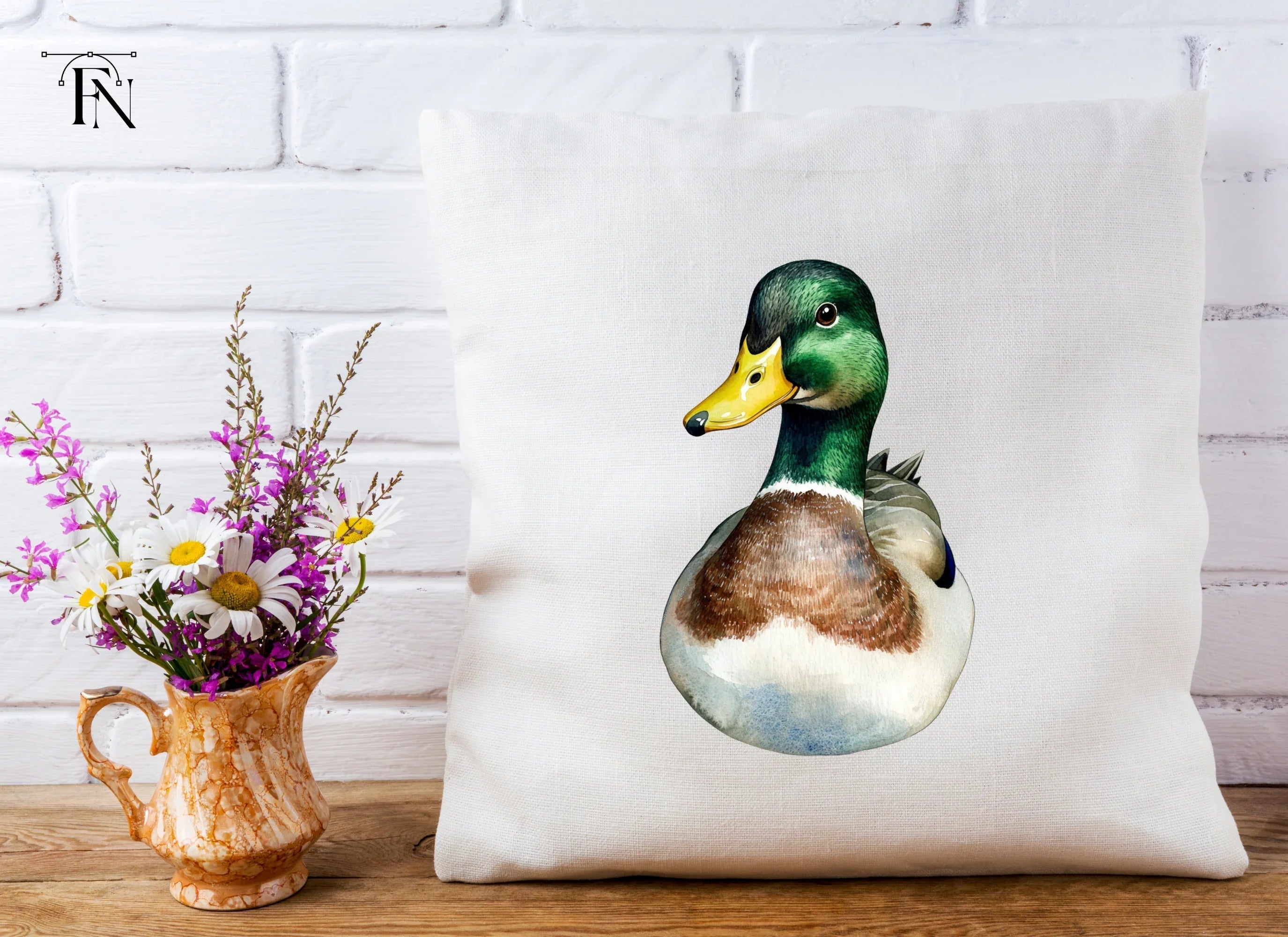 Front View Mallard Duck Clipart Bundle