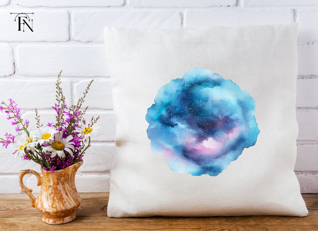 Blue Galaxy Clouds Clipart Bundle