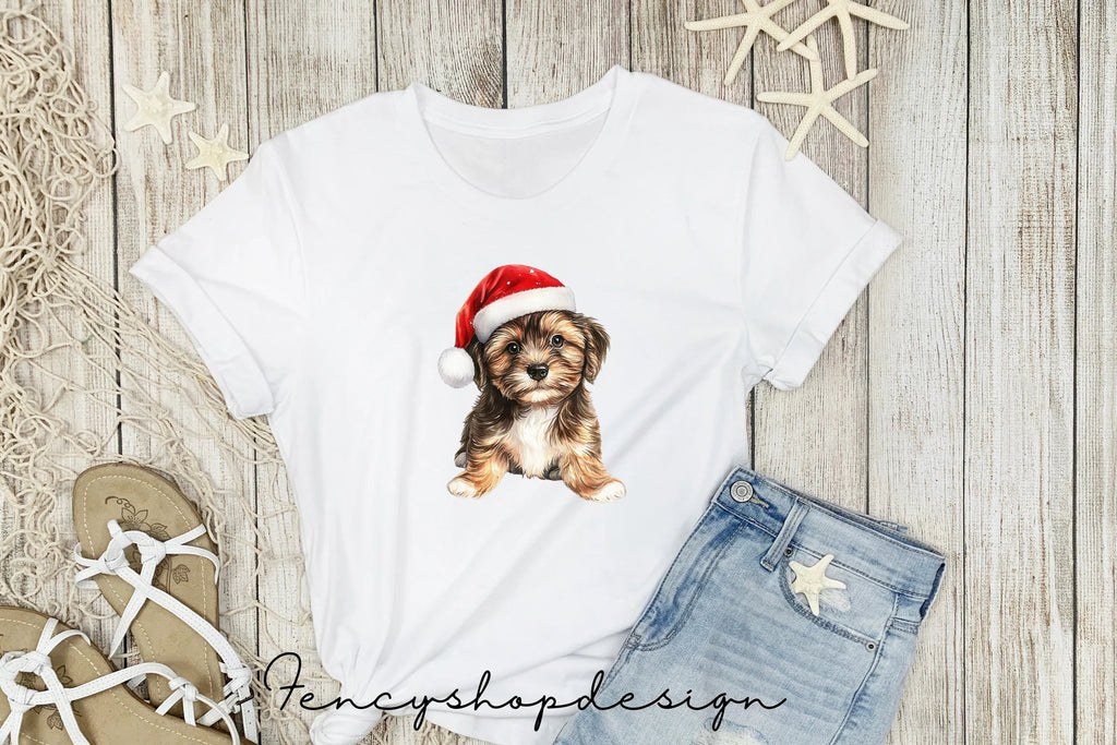 Cute Christmas Puppies Clipart Bundle