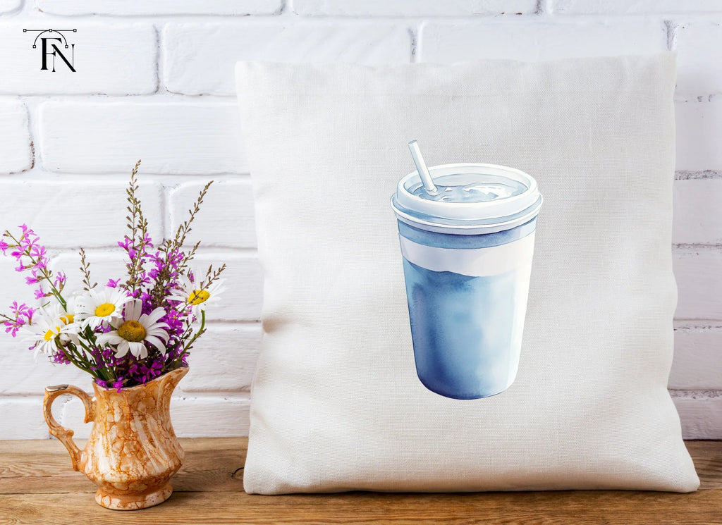 Blue Smoothie Cup Clipart Bundle
