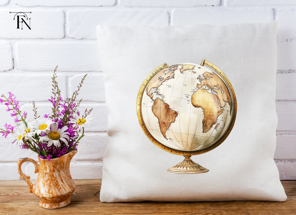 Vintage Globe Clipart Bundle