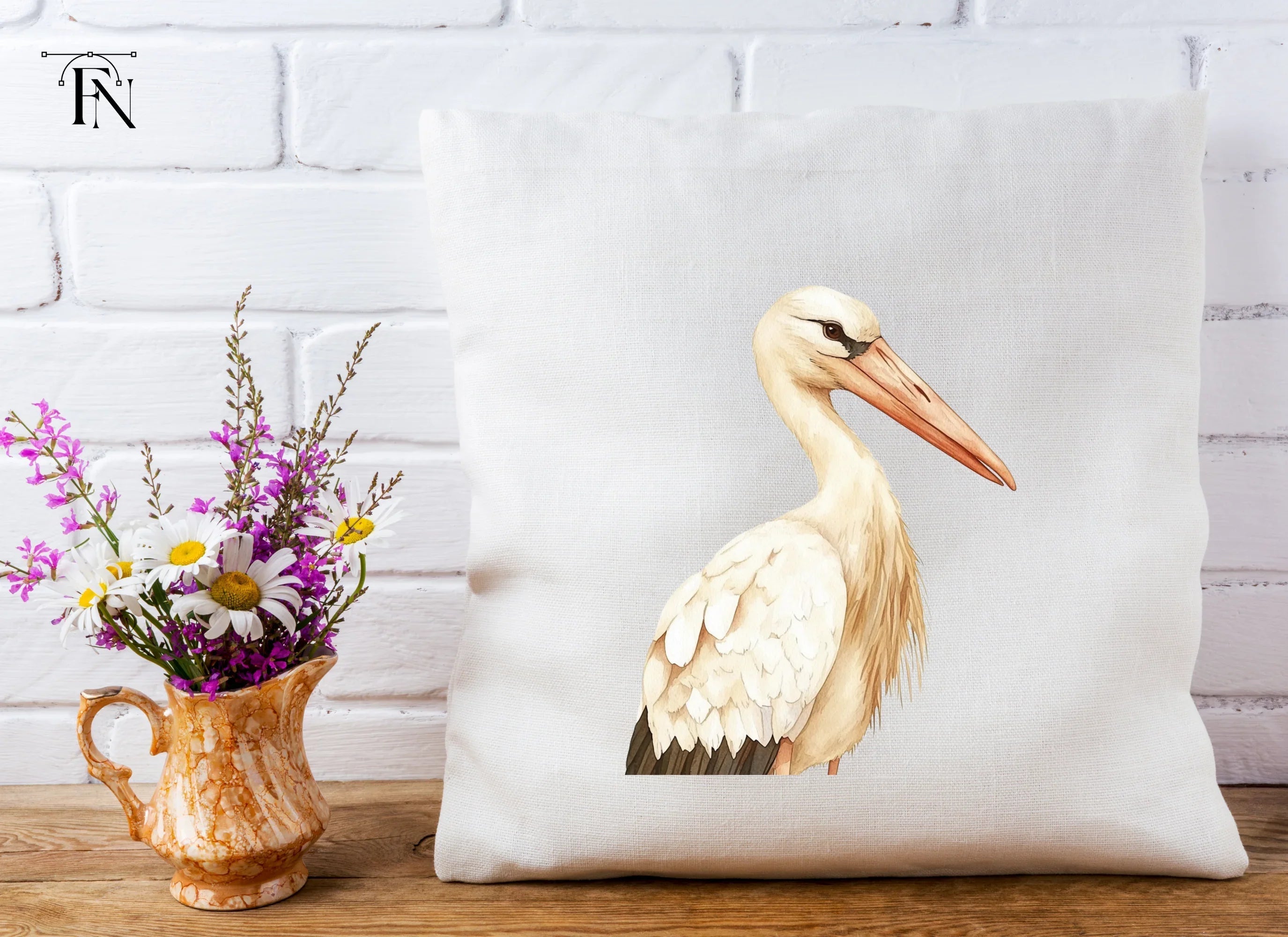 Stork Illustrations Clipart Bundle