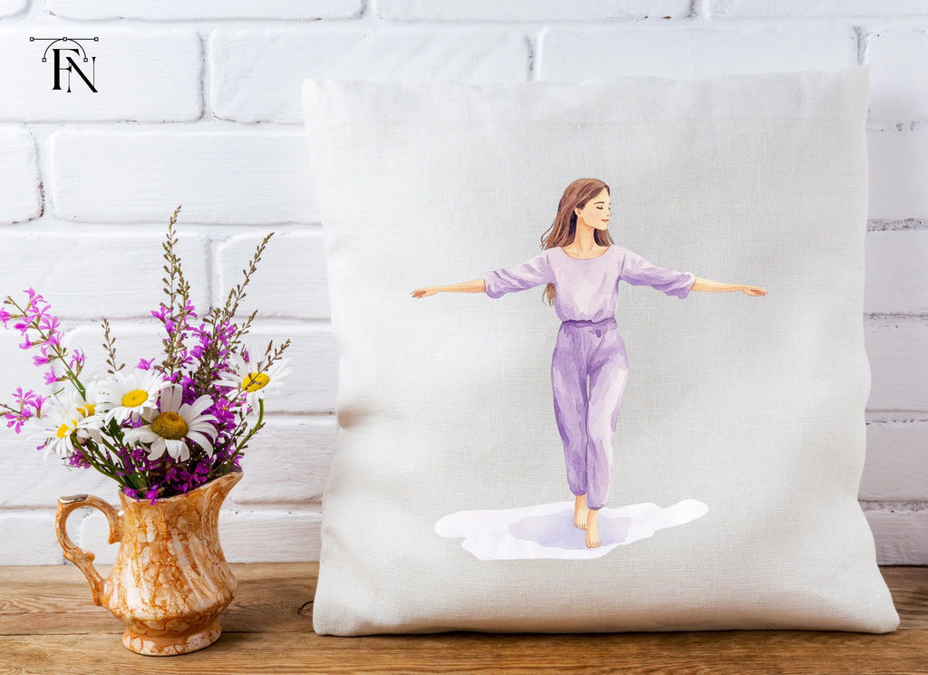 Serene Woman Balancing Clipart Bundle