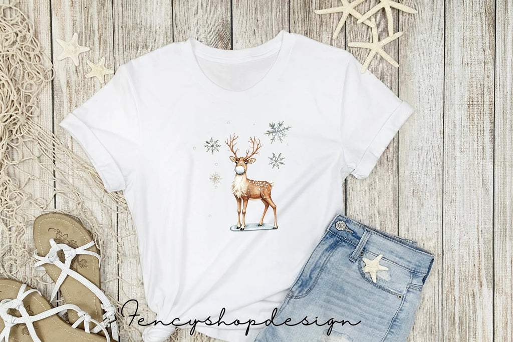 Meditating Reindeer Winter Clipart Bundle