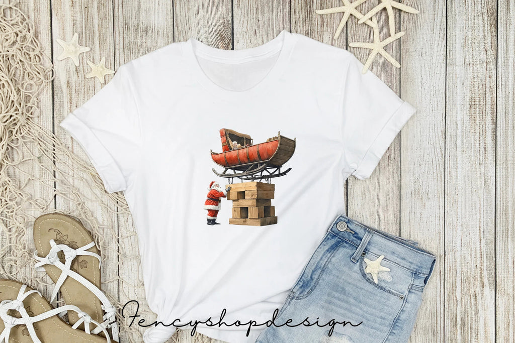 Santa Sleigh Tune-Up Clipart Bundle