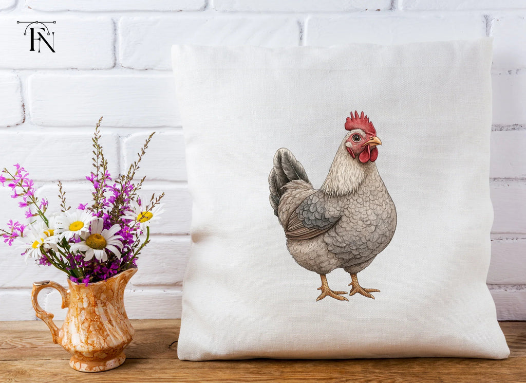 Grey Hen Farm Animal Clipart Bundle