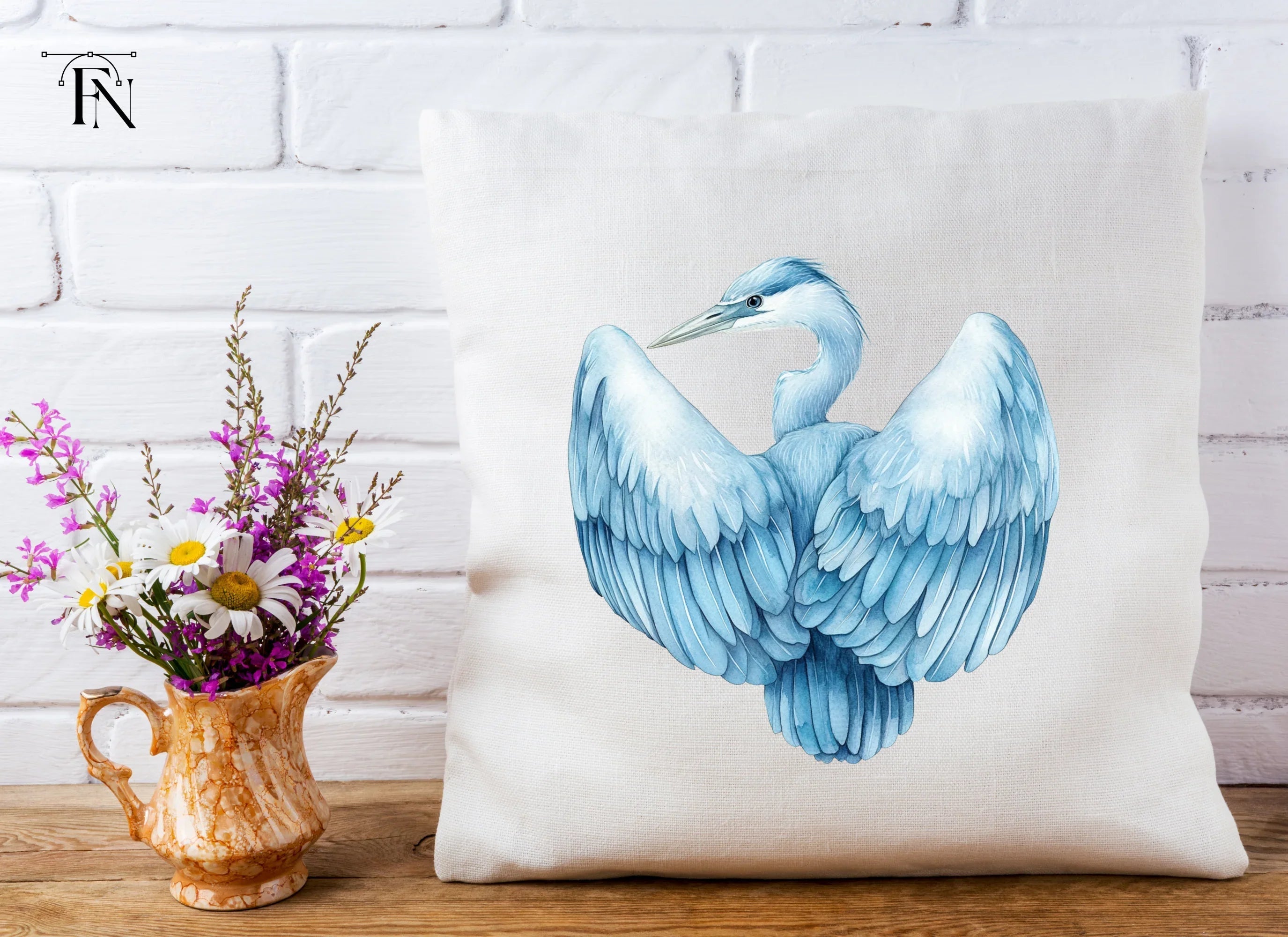 Graceful Blue Heron Clipart Bundle