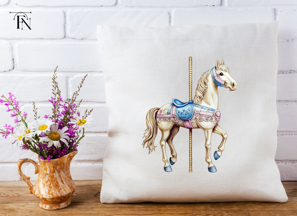 Elegant Carousel Horses Clipart Bundle