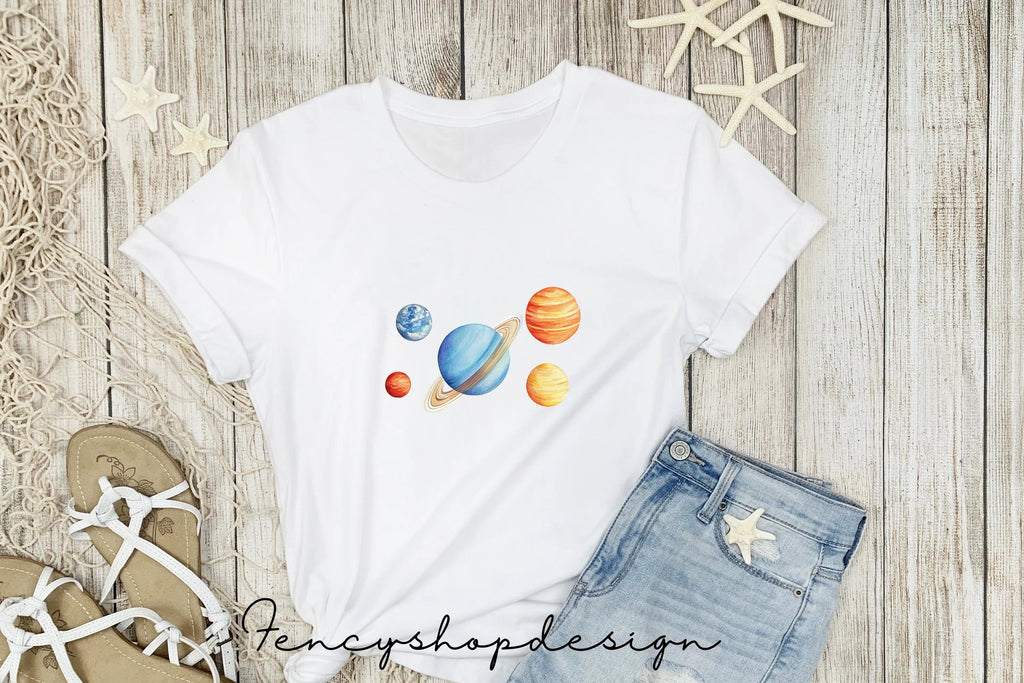 Solar System Planets Clipart Bundle