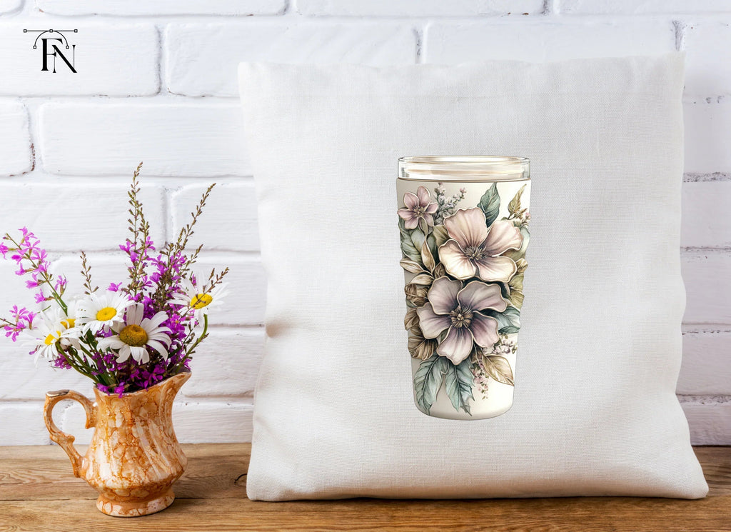 Floral Tumbler Clipart Bundle