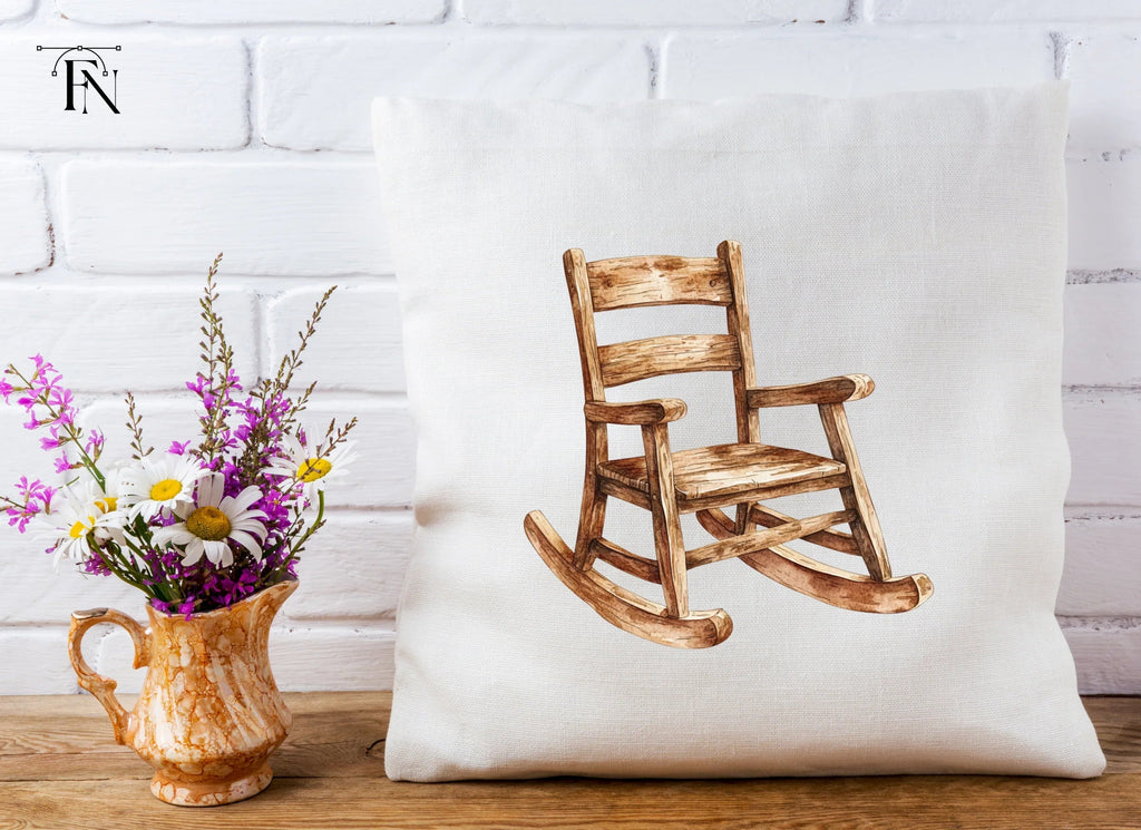 Vintage Wooden Rocking Chair Clipart Bundle