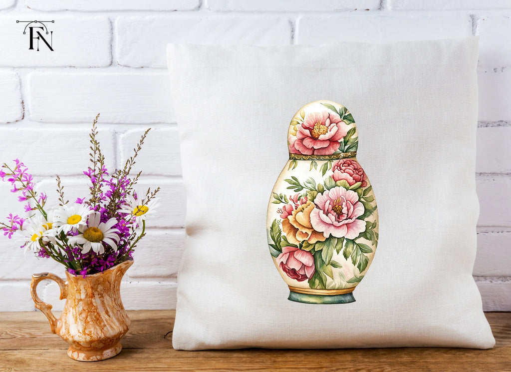 Floral Matryoshka Doll Clipart Bundle