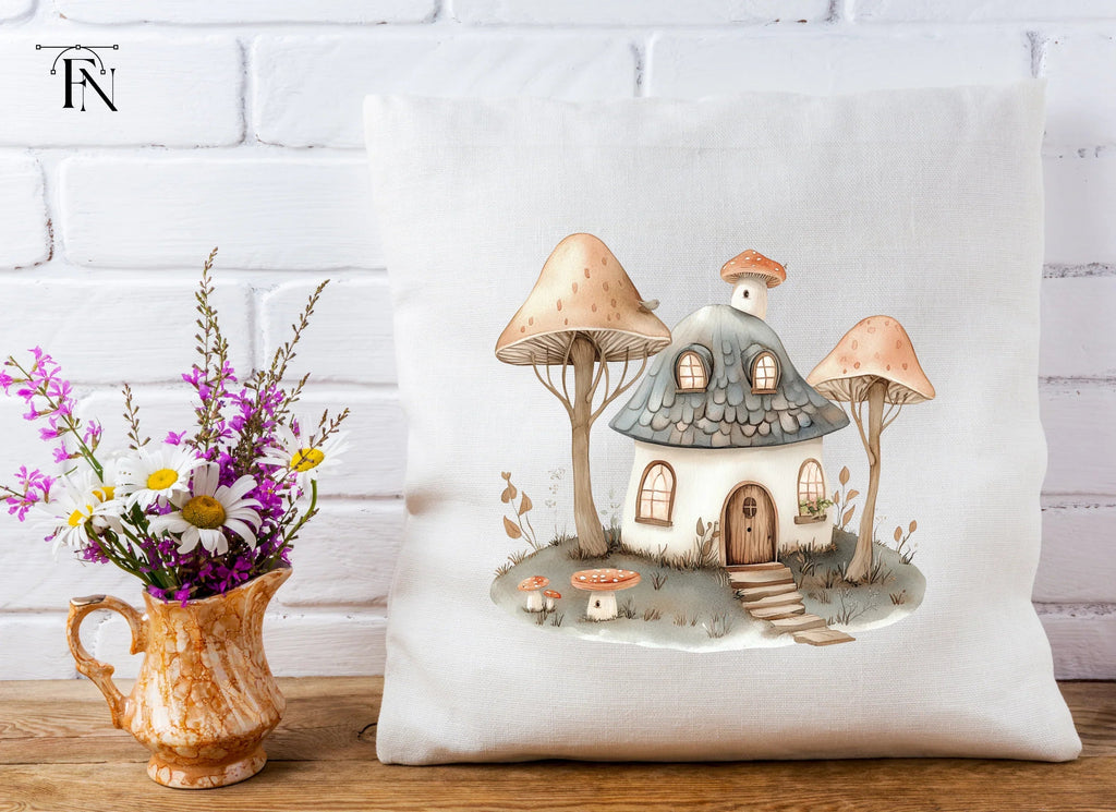 Mushroom House Village Clipart Bundle