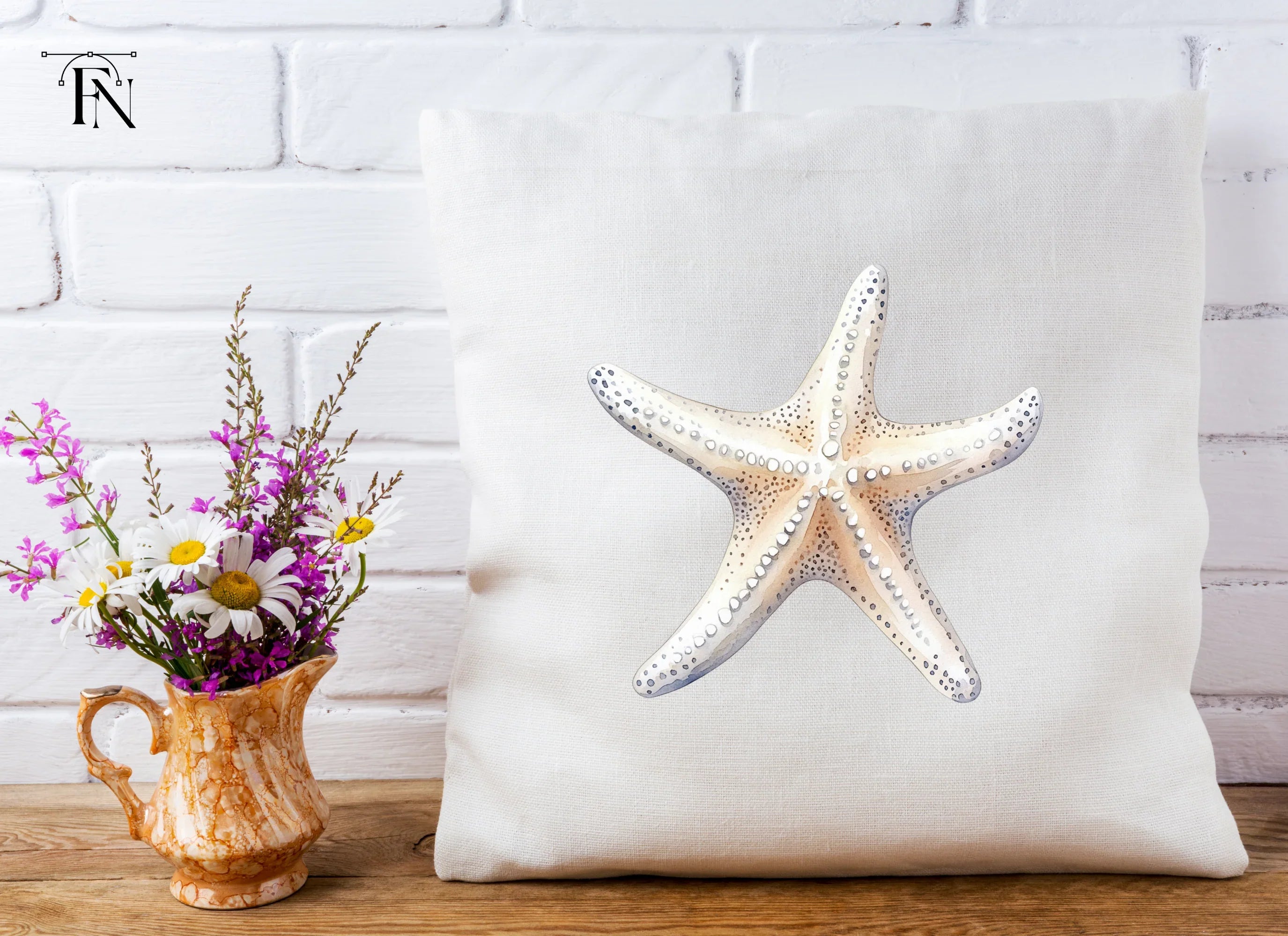White Starfish Clipart Bundle