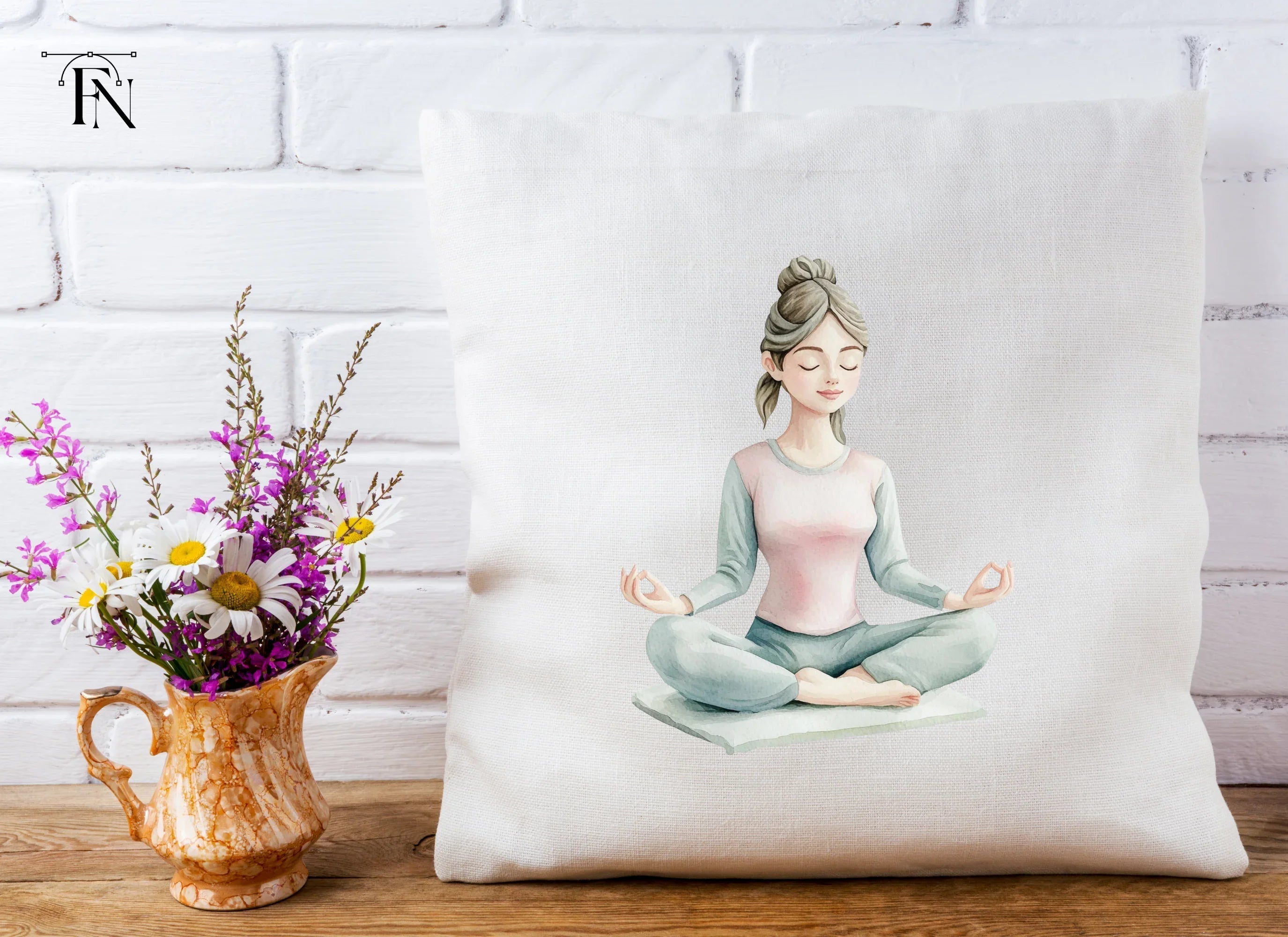 Meditating Women Yoga Clipart Bundle