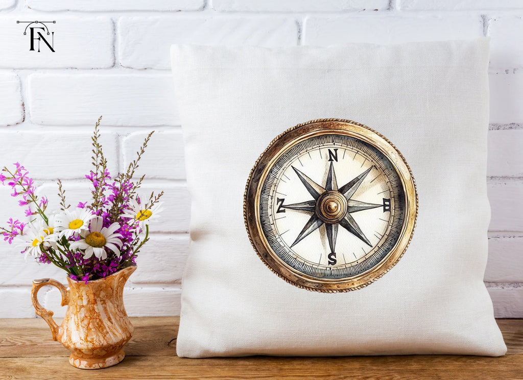 Vintage Compass Clipart Bundle