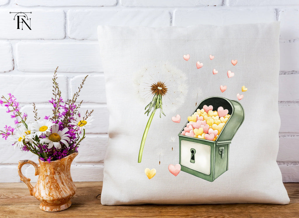 Dandelion and Heart Chest Clipart Bundle