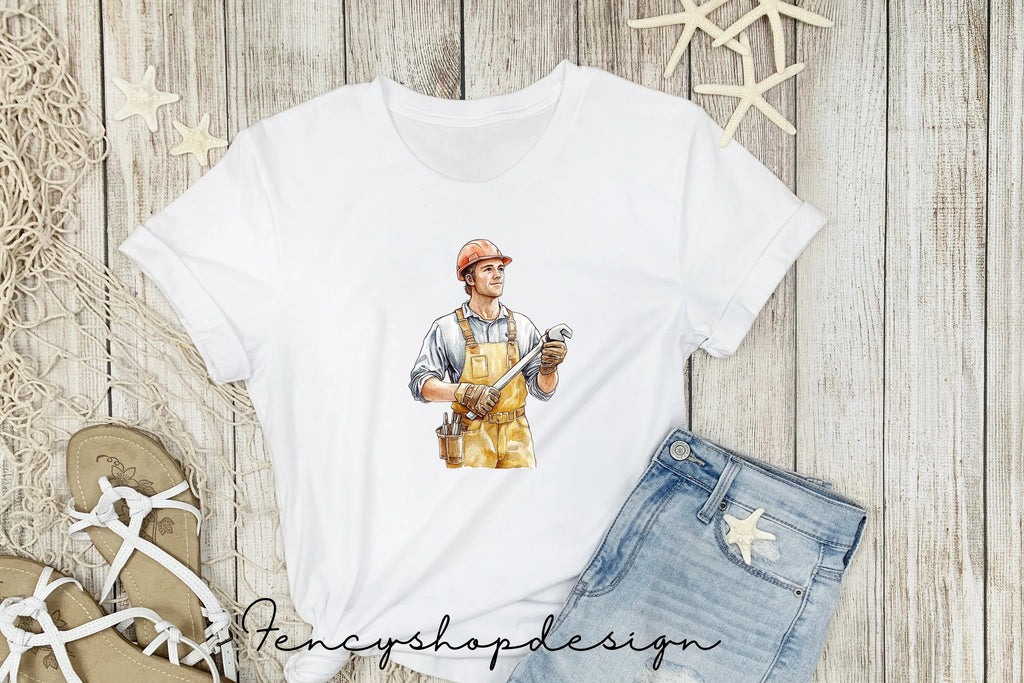 Cute Construction Worker Clipart Bundle