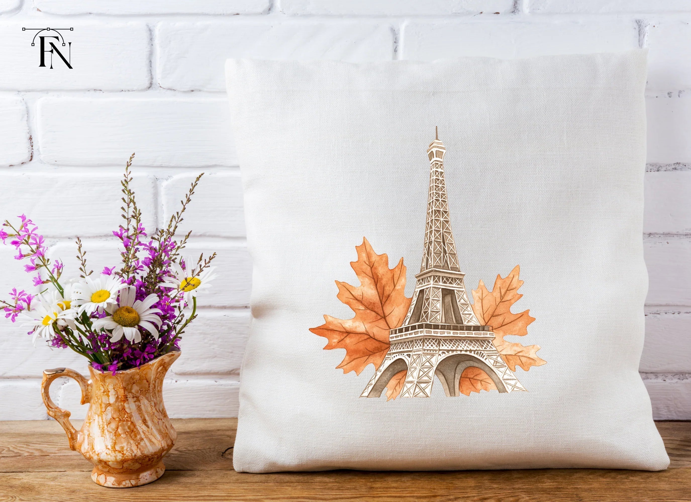 Parisian Fall Eiffel Tower Clipart Bundle