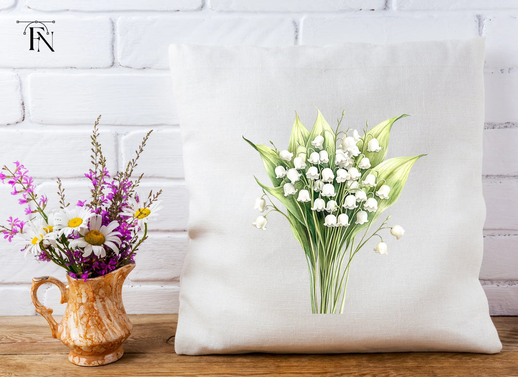Fresh Lily of the Valley Bouquet Clipart Bundle