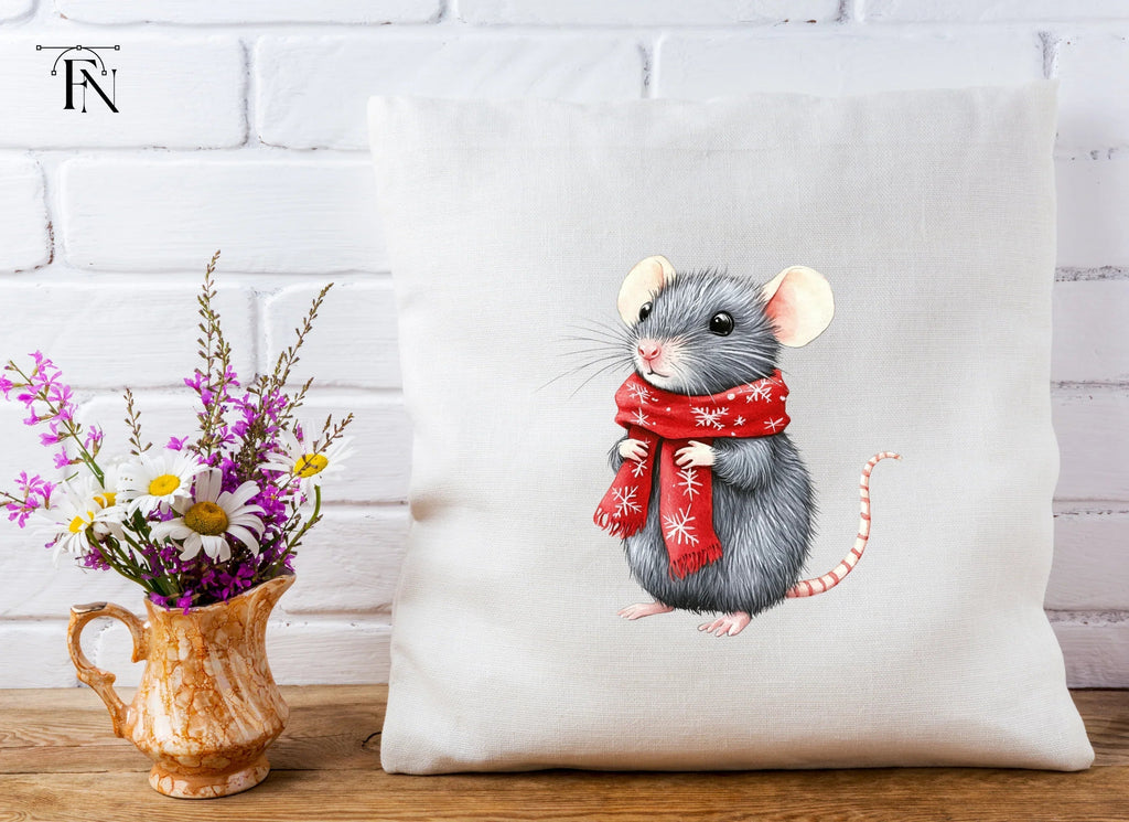 Cute Winter Mouse Clipart Bundle