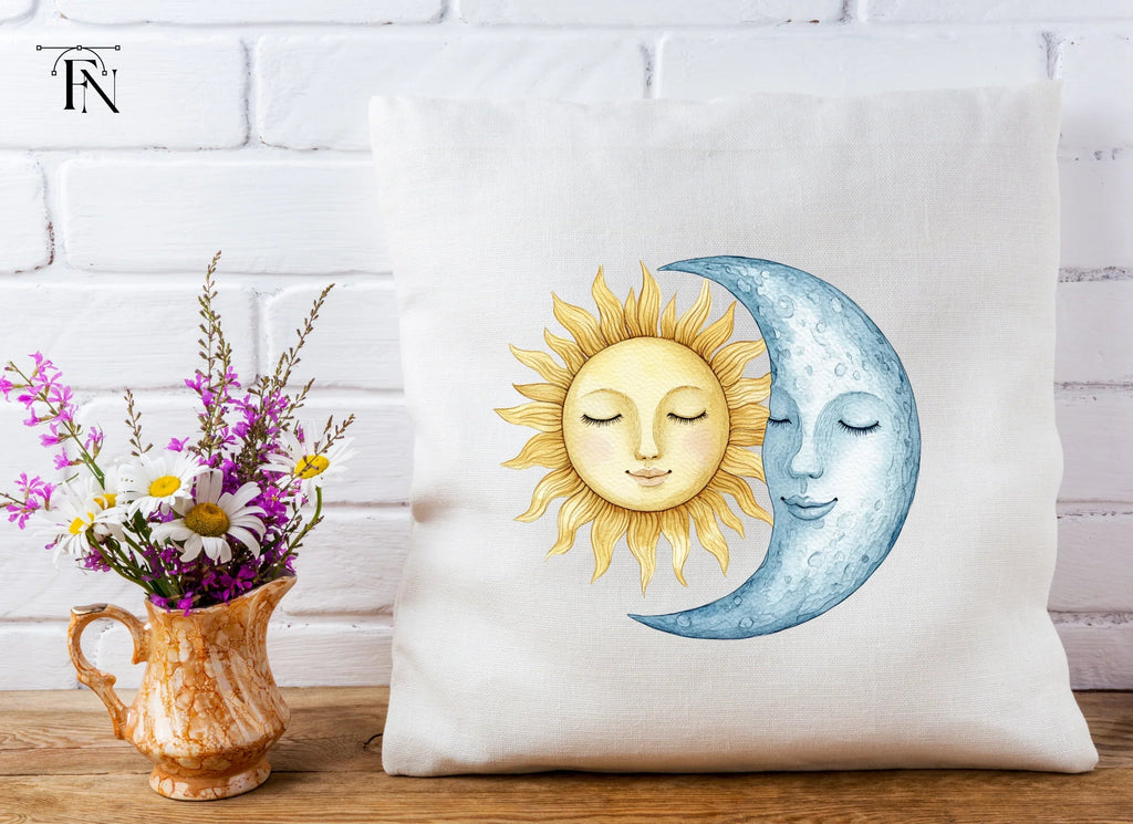 Pastel Sun and Moon Clipart Bundle