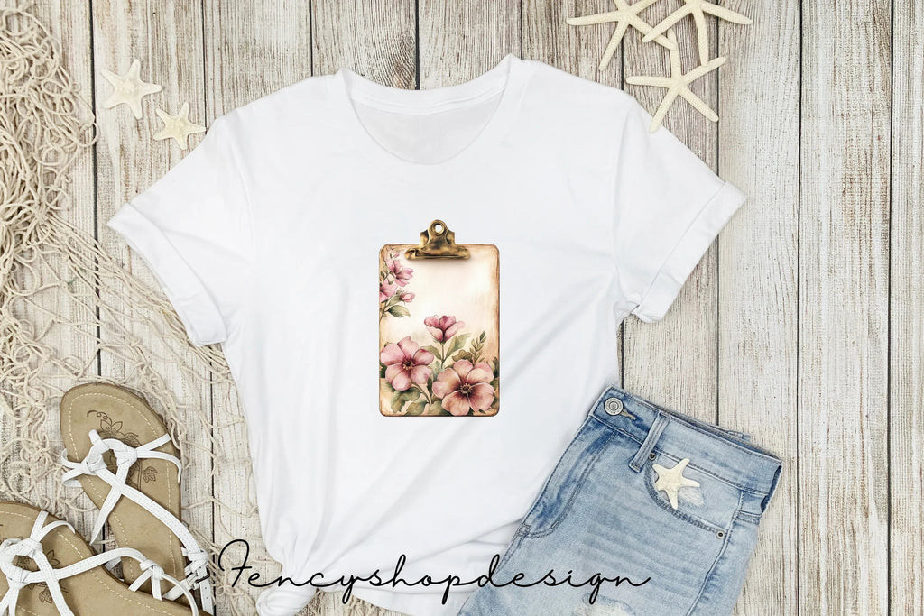 Floral Clipboard Clipart Bundle
