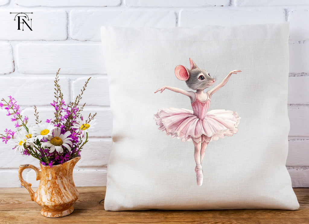 Cute Ballerina Mouse Clipart Bundle