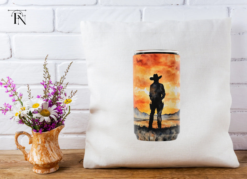 Cowboy Sunset Tumbler Clipart Bundle