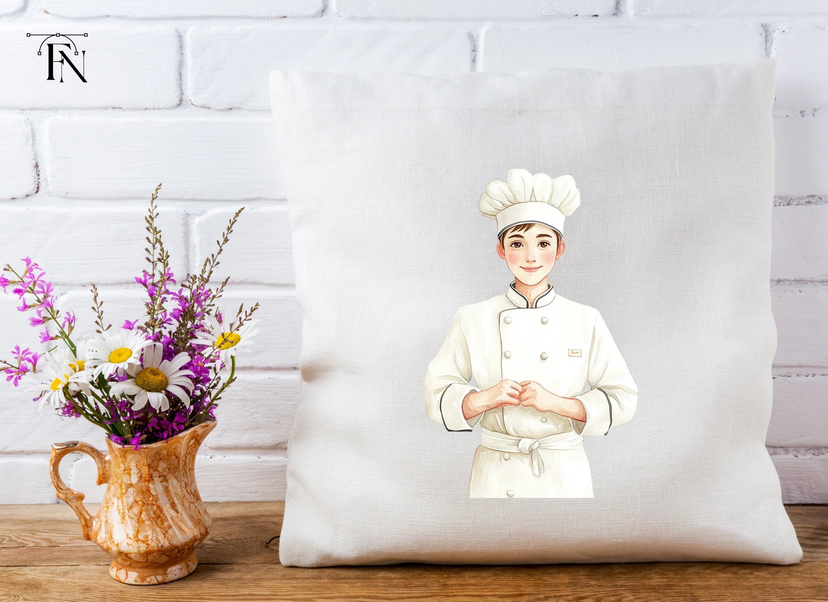 Smiling Male Chef Illustration Clipart Bundle