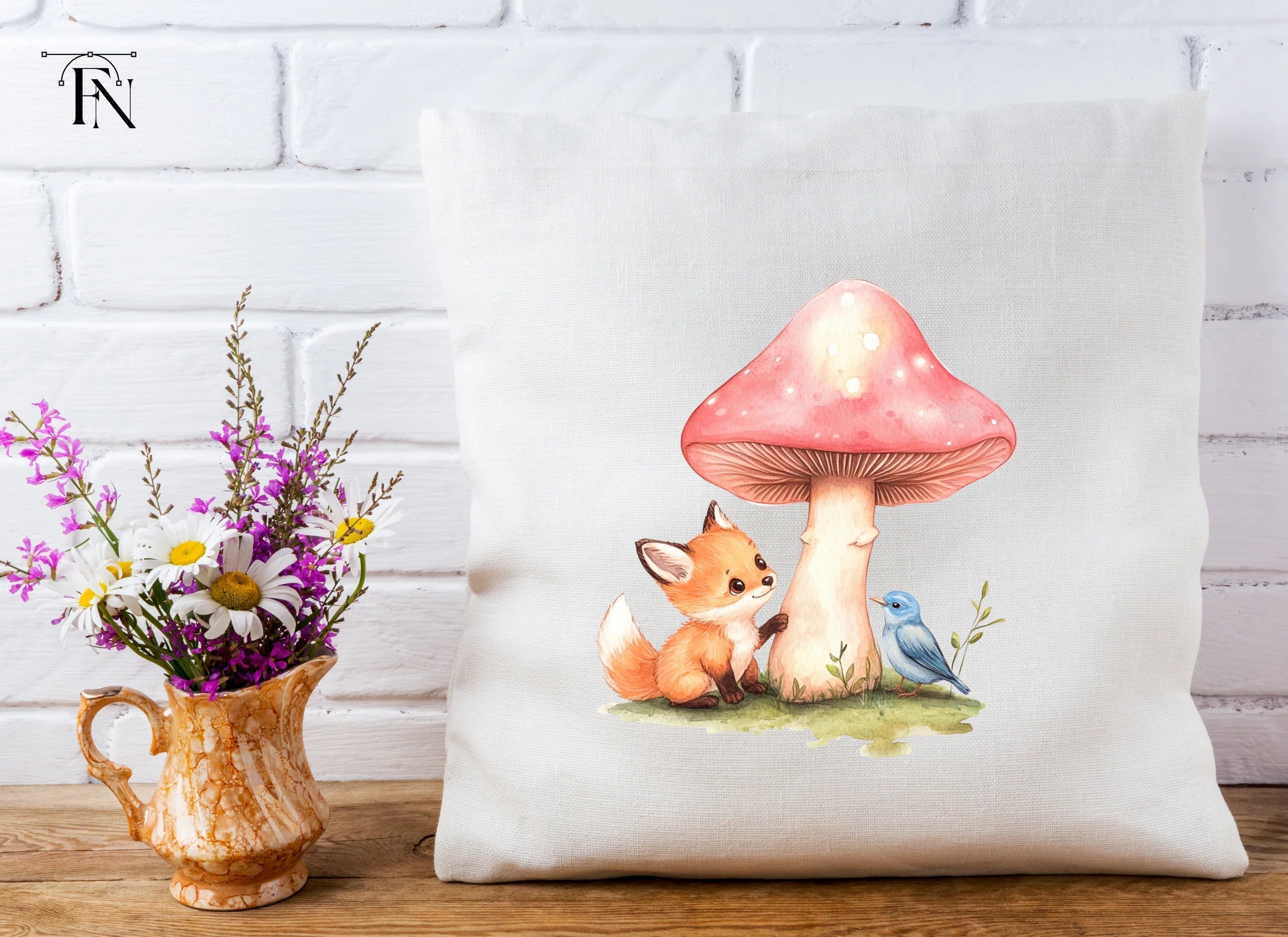 Whimsical Fox and Bird Clipart Bundle