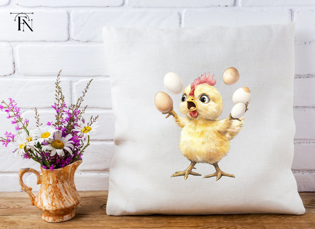 Cute Chicks with Eggs Clipart Bundle