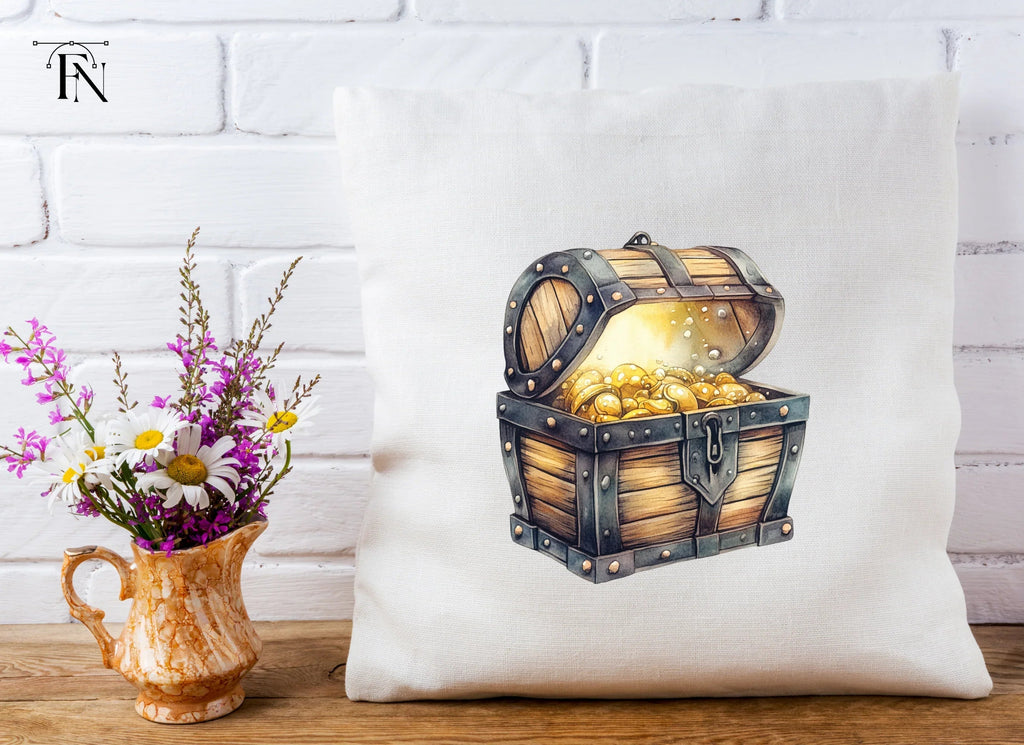 Glowing Treasure Chest Clipart Bundle