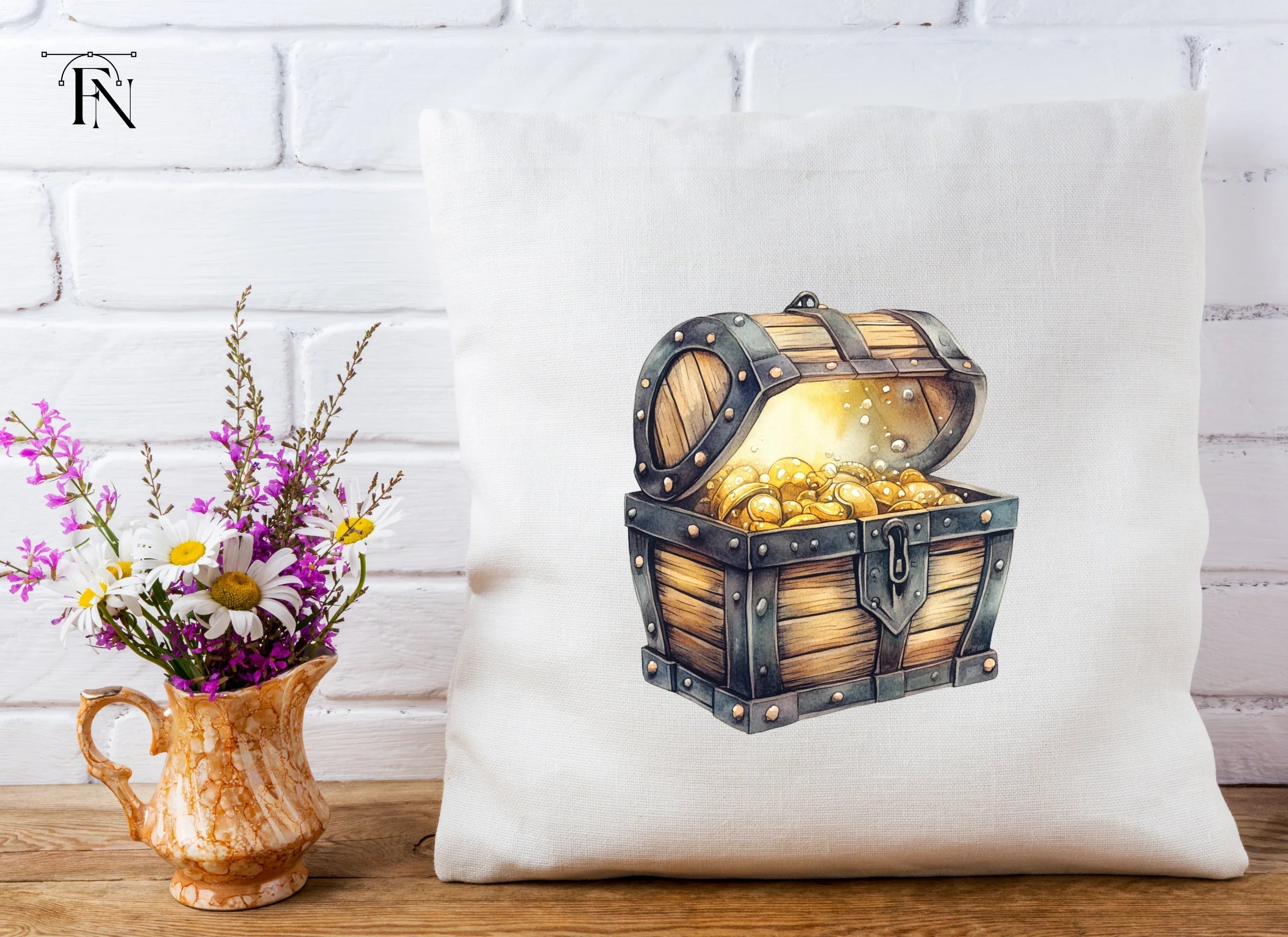Glowing Treasure Chest Clipart Bundle