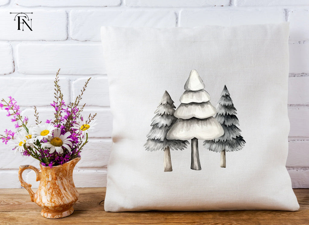 Monochrome Pine Tree Clipart Bundle