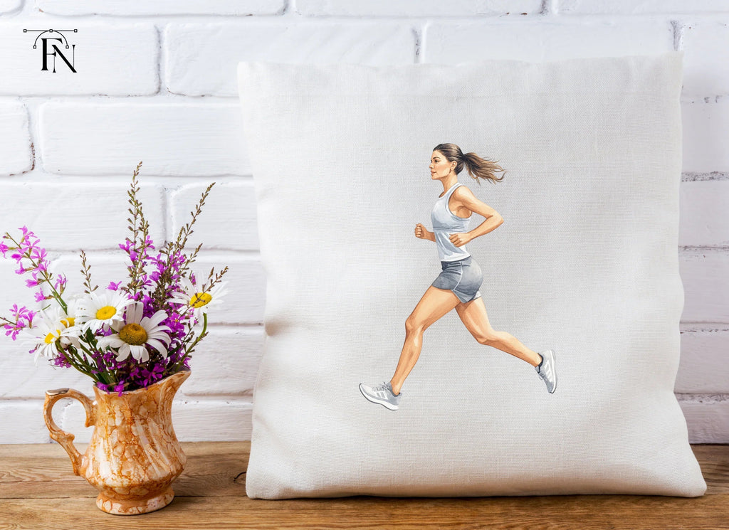 Female Runner Fitness Clipart Bundle