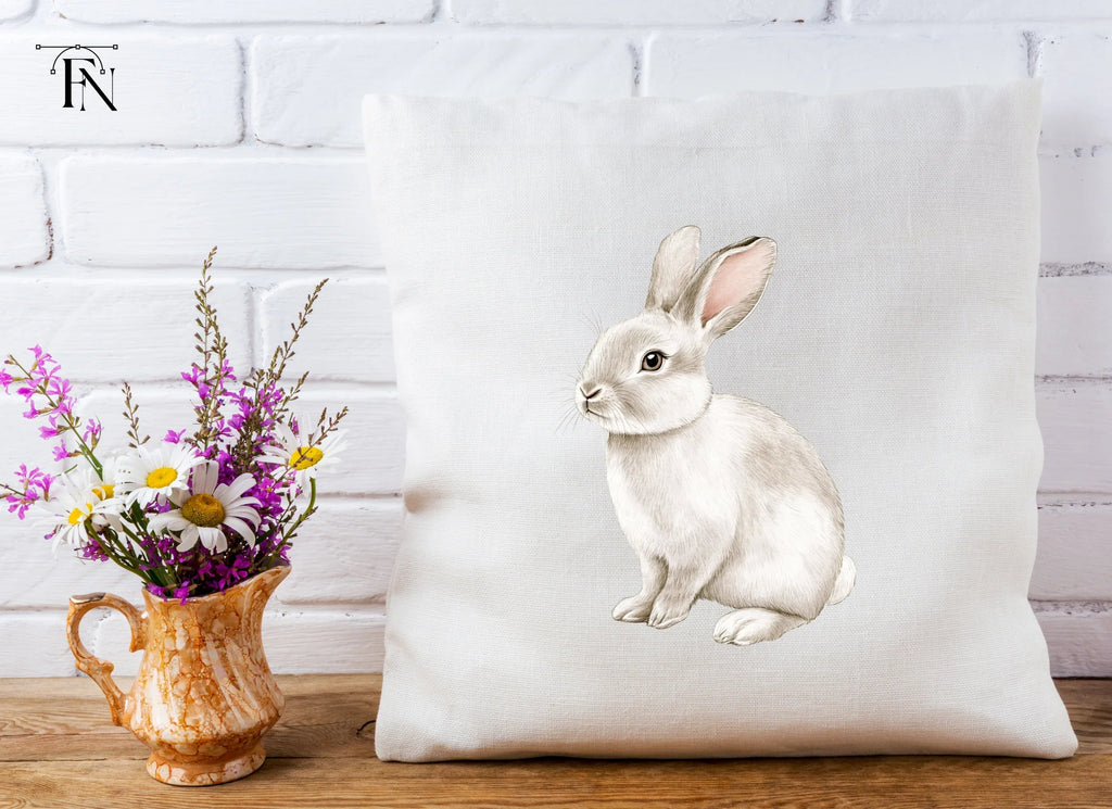 Cute White Bunny Rabbit Clipart Bundle